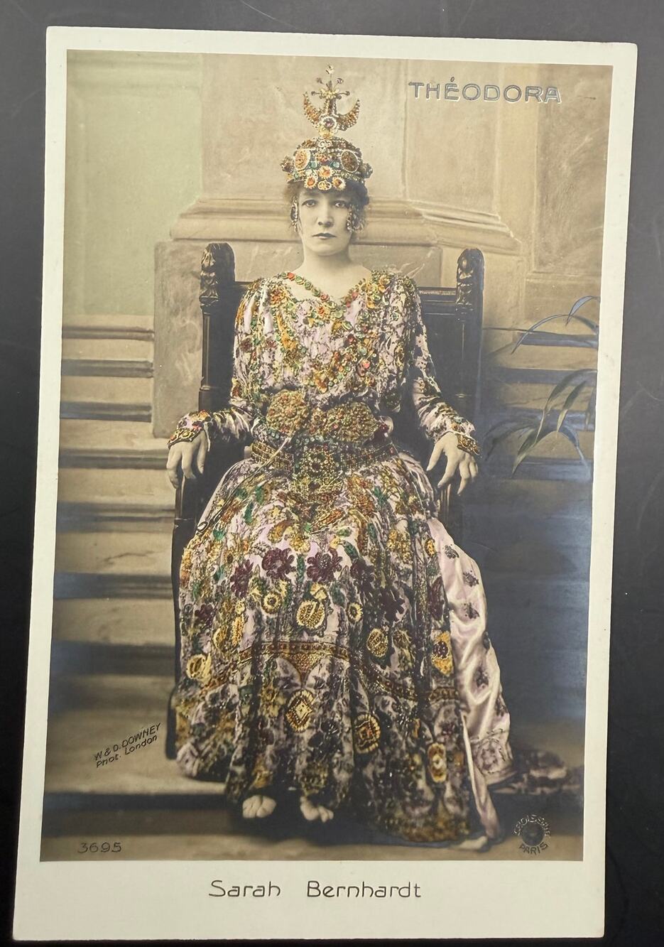 RARE 1800's Vintage French RPPC Sarah Bernhardt Postcard French Actress